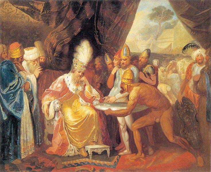 Scythian emissaries meeting with Darius.